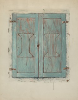 Cabinet Doors at Mission San Jose de Guadalupe, c. 1938.