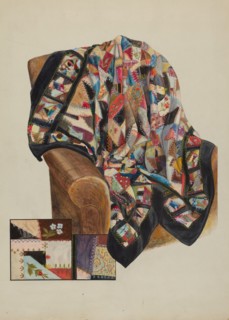 Crazy Quilt - Patchwork, c. 1936.