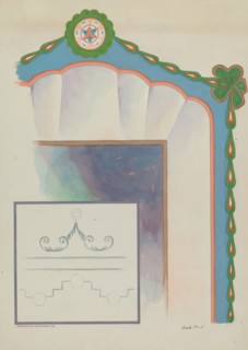 Shell Top Doorway San Luis Rey Mission, 1936.