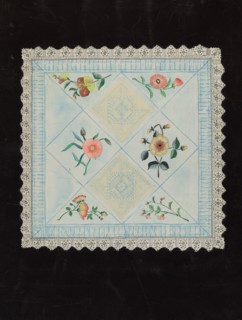 Pair of Satin Pillow Shams, c. 1936.
