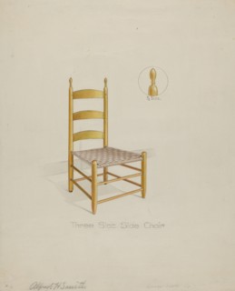 Shaker Three Slat Chair, 1935/1942.