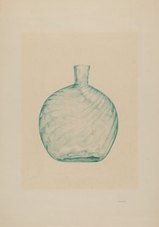 Glass Pocket Flask, c. 1938.