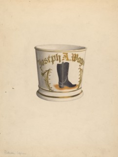 Shaving Mug, c. 1938. (name of mug: Joseph A. Wag...etc.)
