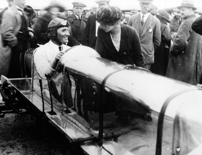 British racing driver George Bedford in a Hillman 10hp, 1921. Creator: Unknown.