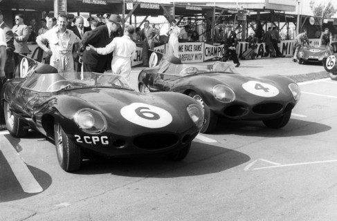 Jaguar D types in the paddock, RAC Tourist Trophy, Goodwood, Sussex, 1958. Creator: Unknown.