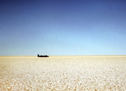 Bluebird CN7 deploying parachute at Lake Eyre, World Land Speed Record attempt, 1964. Creator: Unknown.