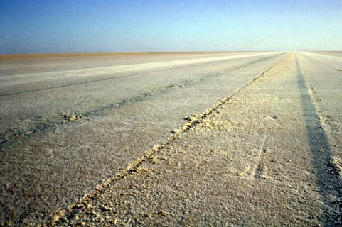 World Land Speed Record course for Bluebird CN7, Lake Eyre, Australia, 1964. Creator: Unknown.