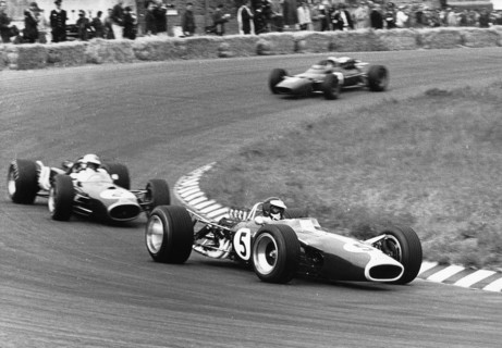 Jim Clark driving his Lotus 49 R3 DFV at the Dutch Grand Prix, Zandvoort, Netherlands, 1967. Creator: Unknown.