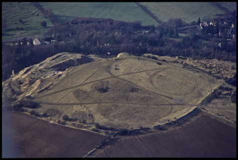 Univallate Iron Age hillfort on Leckhampton Hill, Cheltenham, Gloucestershire, 1971. Creator: Jim Hancock.