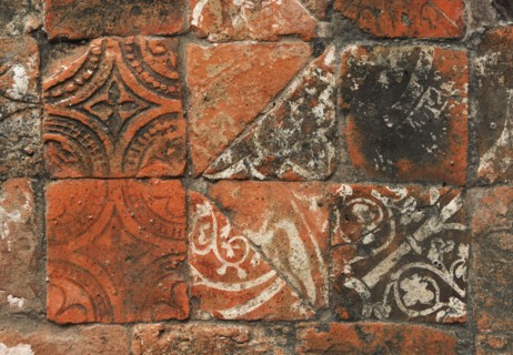 Medieval tiles, Wenlock Priory, Much Wenlock, Shropshire, 2017. Creator: James O Davies.