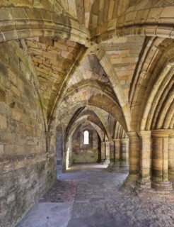 Undercroft to St Michael's tower, Wenlock Priory, Much Wenlock, Shropshire, 2019. Creator: James O Davies.