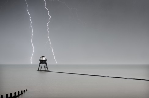 Dovercourt Low Light, Dovercourt Lighthouses and Causeway, Essex, 2019. Creator: James O Davies.