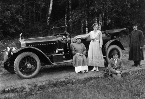 Grand Duke Michael of Russia with a 1914 Rolls-Royce Silver Ghost. Creator: Unknown.