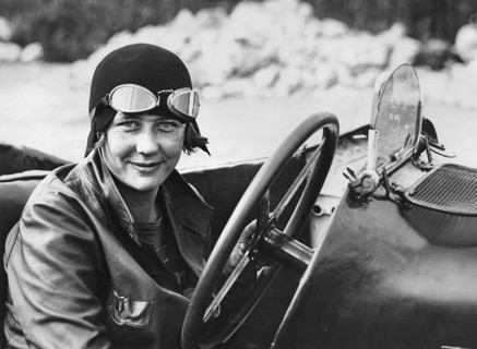 British racing driver Jill Scott in her Sunbeam, Brooklands, Surrey, 1920s. Creator: Unknown.