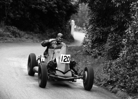 Basil Davenport driving a GN Spider Special at the Wiscombe Park Hill, Climb, Devon. Creator: Unknown.