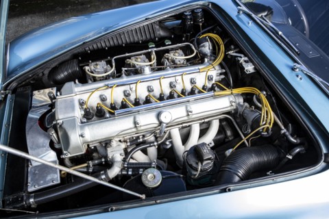 Engine of a 1961 Aston Martin DB4 GT SWB lightweight. Creator: Unknown.