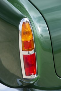Left tail lights of a 1961 Aston Martin DB4 GT previously owned by Donald Campbell. Creator: Unknown.