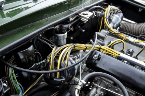 Engine of a 1961 Aston Martin DB4 GT previously owned by Donald Campbell. Creator: Unknown.
