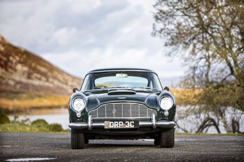 Front view of a 1965 Aston Martin DB5. Creator: Unknown.