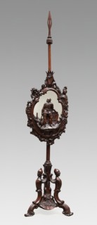 Pole-Screen, Dublin, c. 1851. Creator: Arthur James Jones and Son.