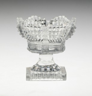 Two Salts, Lunéville, c. 1830. Creator: Baccarat Glasshouse.