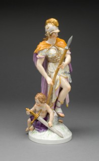 Figure of Bravery (Herzhaftigkeit), Berlin, c. 1775/80. Creator: Konigliche Porzellan-Manufaktur.
