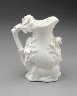 Goat and Bee Cream Jug, Coalport, c. 1830. Creator: Coalport Porcelain Factory.