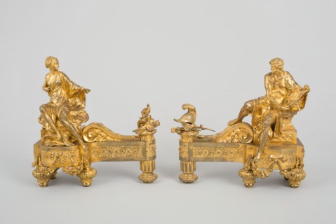 Pair of Firedogs Representing Venus and Mars, Paris, c. 1769. Creator: Quentin-Claude Pitoin.
