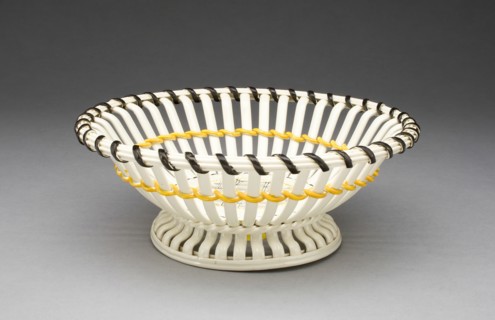Basket, Staffordshire, 1780/90. Creator: E. Mayer Pottery.