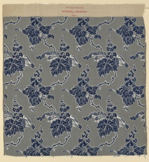 Panel, Spitalfields School of Design, 1849. Creator: Unknown.