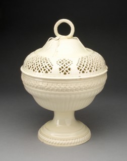 Chestnut Basket, Yorkshire, c. 1790. Creator: Leeds Pottery.