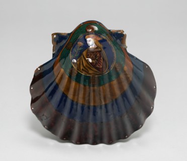Pair of Shells with Portraits Forming a Purse, Limoges, Early 16th century or 19th century. Creator: Limoges Pottery and Porcelain Factories.