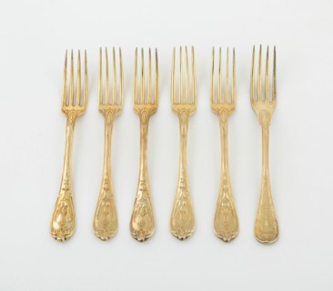 Set of Dessert Forks, Paris, 1789/1820. Creators: Martin-Guillaume Biennais, Pierre-Benoît Lorillon, François-Dominique Naudin.