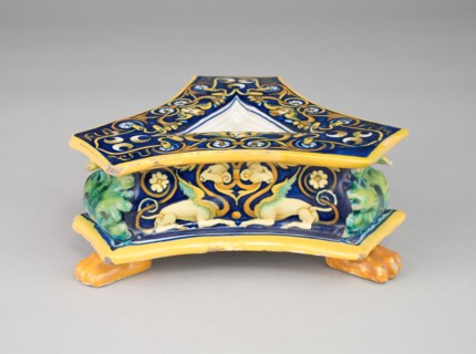 Salt Cellar, Urbino, c. 1530. Creator: Francesco Xanto Avelli.