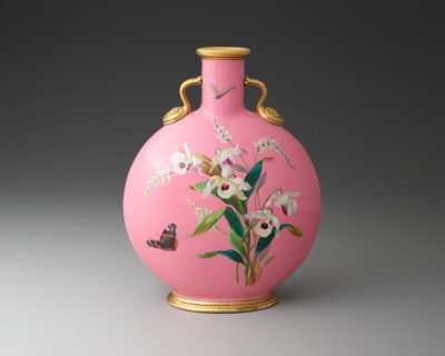 Moon Flask, Stoke-on-Trent, c. 1875. Creator: Minton.