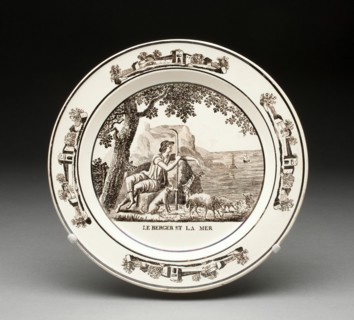 Plate, Montereau, 1800/25. Creator: Creil Pottery.