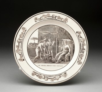 Plate, Montereau, 1800/25. Creator: Creil Pottery.
