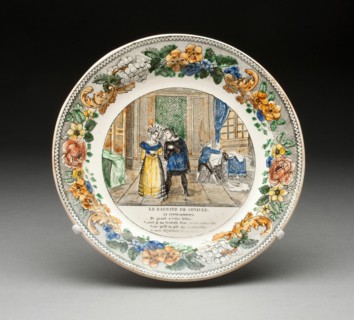 Plate, Montereau, 1825/33. Creator: Creil Pottery.
