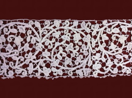 Border, Europe, 1675/1725(imitation of 17th century Venetian needle lace). Creator: Unknown.