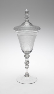 Covered Goblet with Goddess Diana Bathing, England, 1752. Creator: Jacob Sang.