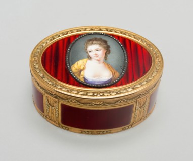 Snuff Box: Portrait of Duchess of Marlborough, Paris, c. 1775. Creator: Nicolas André Courtois.