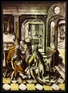 The Birth and Naming of Saint John the Baptist, Netherlands, c. 1525. Creator: Unknown.