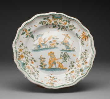 Plate, Moustiers-Sainte Marie, c. 1740/50. Creator: Olérys and Laugier Manufactory.