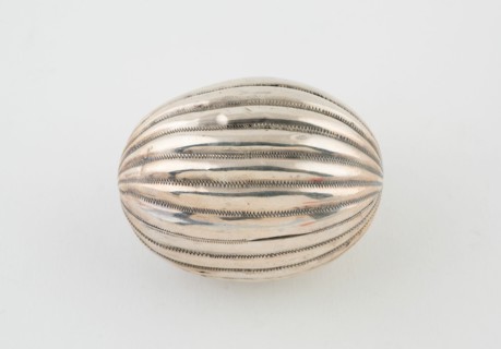 Melon-Shaped Nutmeg Grater, Europe, c. 1840/50. Creator: Unknown.