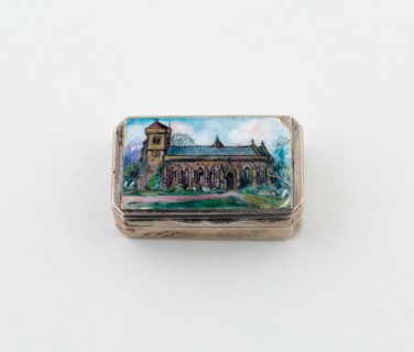 Vinaigrette with View of a Church, England, c. 1890. Creator: Unknown.