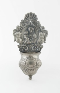 Holy Water Stoup (Bénitier), Flanders, 18th century. Creators: Jesus Christ, Unknown, Virgin Mary.
