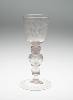Gaming Goblet with Glass Dice, Bohemia, Late 17th century. Creator: Unknown.