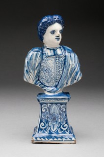 Bust of a Man, Delft, c. 1710/20. Creators: De Metalle Pot, Delftware.