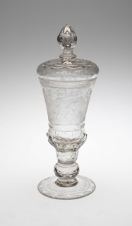 Covered Goblet (Pokal) with Musicians, Silesia, 1730/40. Creator: Unknown.