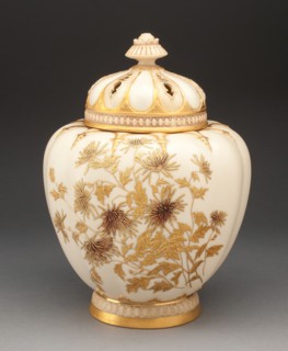 Potpourri Vase, Worcester, c. 1885. Creator: Royal Worcester.
